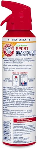 Arm & Hammer™ Sport Gear & Shoe Refresher Spray, Heavy Duty Odor Defense for Sports Gear and Footwear, Deodorizer for Gym Bags, Boxing Gloves, Hockey Equipment, and Football Pads (6.7 oz) (3 pack) - size: 6.7 Ounce (Pack of 3)