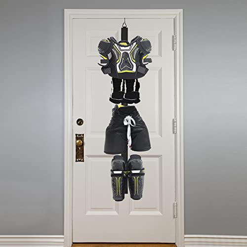 2Pcs Hockey Hanger Portable Hanging Dryig Rack Hockey Gifts for Home and Outdoor Using in Ice Hockey Skating Football Camping Fishing 5 Hooks - color: Black X2pcs