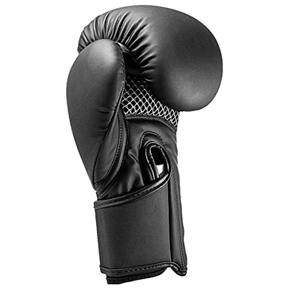 Revgear Premier Boxing Gloves for Punching Boxing Kickboxing | Perfect for Training Sessions with Speed Bags, Heavy Bags, and Focus Mitts Men and Women | Comfortable and Durable | Unbeatable Value - color: Black/Black