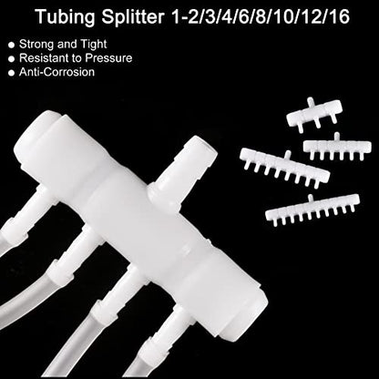 uxcell 2Pcs 8mm to 5.5mm 3 Ways Air Line Tubing Splitter Connector Fish Tank Oxygen Pipe Air Tubing Adapter for Aquarium, Blue - style: 3 Ways