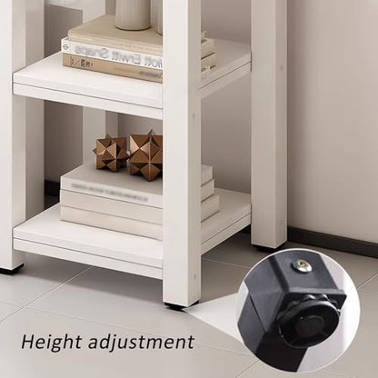 Robot Vacuum Cleaner Storage Rack,Robot Vacuum Stand Rack with Storage Cabinet, Multi-Functional Sweeping Robot Holder, Floor-Standing Organizer with Slate Top, Ideal for Fish Tank & Home Us