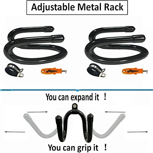 2 Pack Bar Clamp Hanger, Wall Storage Clip, Clamp Rack - Holds Any Size, Bends for Various Uses