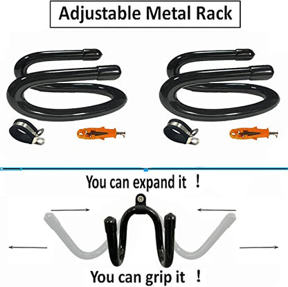 2 Pack Bar Clamp Hanger, Wall Storage Clip, Clamp Rack - Holds Any Size, Bends for Various Uses