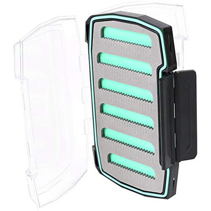 WETFLY Nitrobox Slotted Foam Fly Tackle Fishing Box - color: Green, size: 244