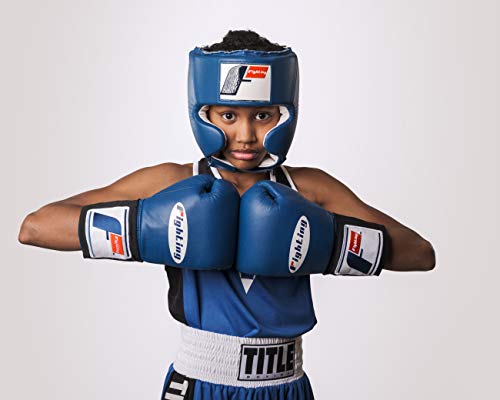 Fighting Sports USA Boxing Competition Headgear (Cheek), Blue, Large