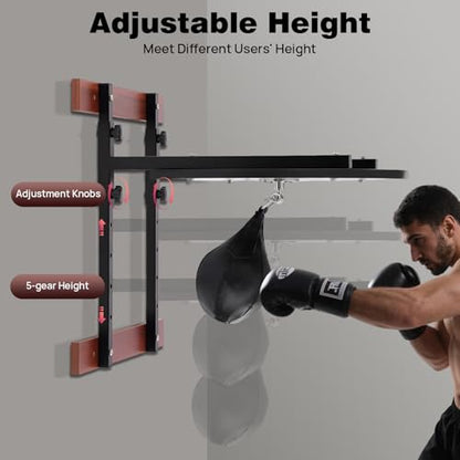 Speed Bag Platform, Wall Mount Boxing Training Punching Target, Heavy Duty Speed Bag, Adjustable Height Wall Mount Boxing Bag for Home, Gyms, Boxing Gyms