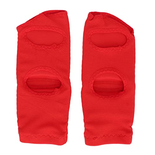 Boxing Foot Protector for Adults, Taekwondo Foot Gear, Non Slip Impact Ankle Protection Pads with Foam Liner, Red Unisex Training Foot Protector for Martial (S)
