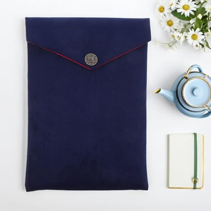 COLLBATH Chinese Style Scriptures Storage Bag Large Capacity Corduroy Soft Material Bible Holder Pouch Spacious Classic Minimalist Design for Religious Texts