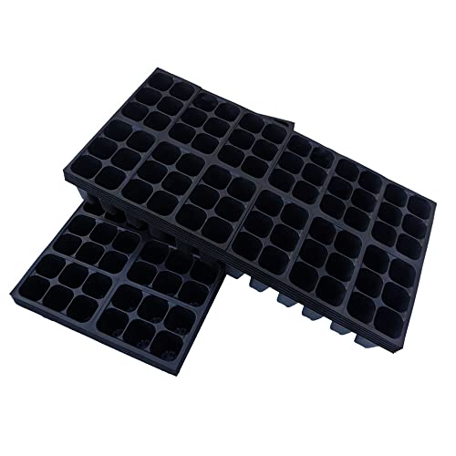 Seed Starter Tray, 1440 Cells (240 Trays - 6 Cells Per Tray) + Plant Stakes - size: 240 Trays (1440 Cells)