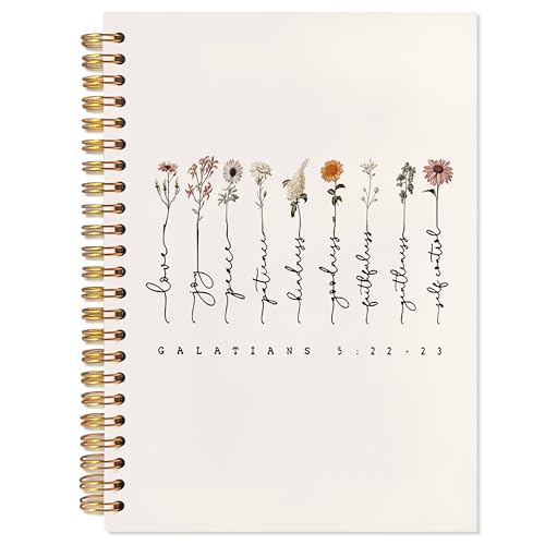 YTRGI Christian Journal Notebook, Bible Notebooks for Note Taking for Women, Christian Bible Gifts for Women, Scripture Journals, Galatians 5:22-23 Religious Journals 5.5x8.3 Inch - color: 5:22-23