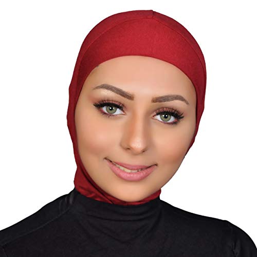 AL AMIRA Women's Ninja Cotton Hijab Underscarf One Piece - color: Burgundy