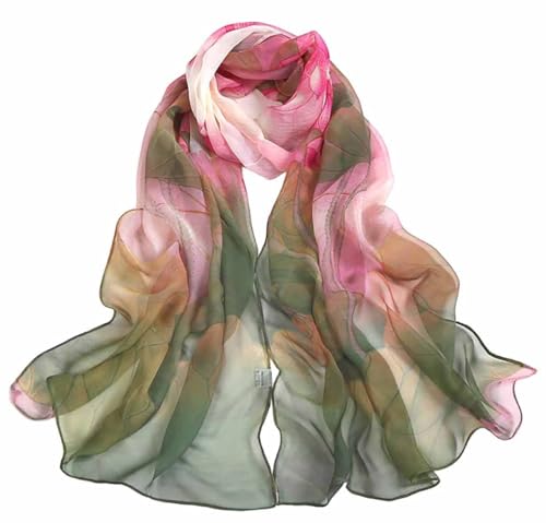 Xyueanlo Fashion Scarves for Women Lightweight Elegant Scarf Sunscreen Wraps Shawls - color: Green