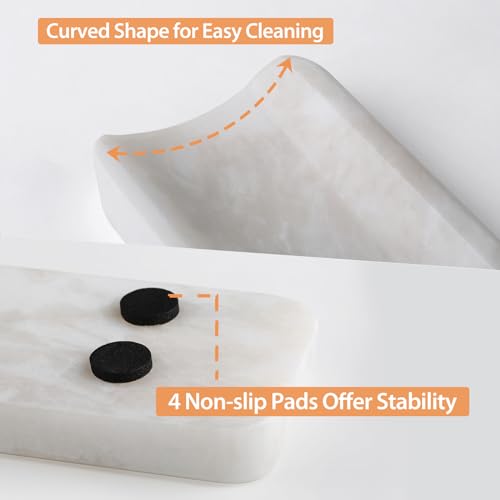 Koville Luxury African Marble Incense Holder, Incense Holders for Sticks, Incense Burner Holder, Ideal for Meditation and Relaxing, Easy to Clean(Namib Bianco) - color: White Marble-namib Bianco