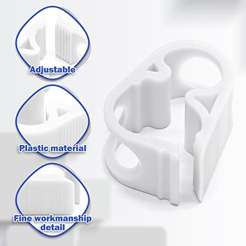Murtenze Siphon Hose Clamp, White, 6Pcs | Flow Control Clamp, Adjustable Tube Clamp, Plastic Tubing Clamps - color: White