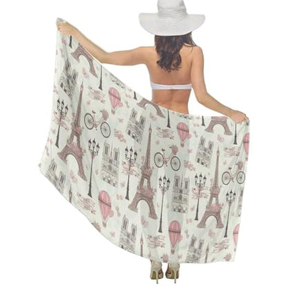 Chiffon Shawl Scarf Sarong And Sun Protective Shawl Long Lightweight Travel Scarf - color: Color297