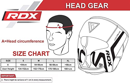 RDX Boxing Headgear Sparring Grappling, Maya Hide Leather, Head Gear for MMA Muay Thai Kickboxing Training, Multi Layered Padding, Taekwondo Martial Arts BJJ Wrestling Karate, Black - size: Medium