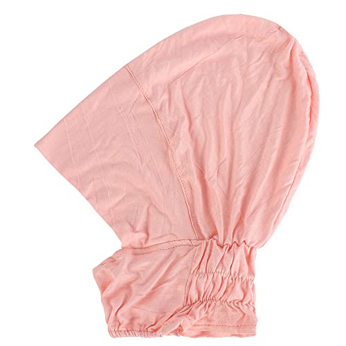 4pcs Muslim Inner Cap Stretch Turban Bonnet Underscarf Full Cover Hijab Neck Cover Head Wear - color: Wine Red Pink Yellow