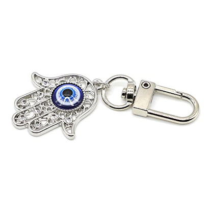 Evil Eye Keychains Car Key Ring Bag Purse Charm for Women Men - Good Luck Amulet Protection - color: K