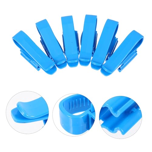 Abaodam 6pcs Aquarium Water Pipe Fixing Clips Robust Hose Clamps for Fish Tank Easy to Install Plastic Accessories for Water Pipe Connection - color: Blue