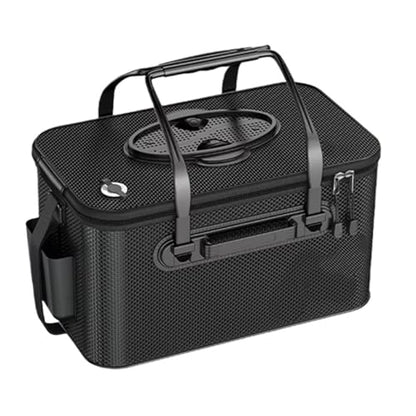 Large Capacity Fishing Container Portable Foldable Live Fish Bucket Thickened for Angling - color: Upgraded 24L