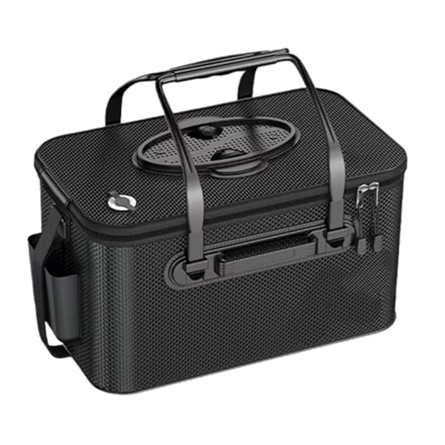 Large Capacity Fishing Container Portable Foldable Live Fish Bucket Thickened for Angling - color: Upgraded 30L
