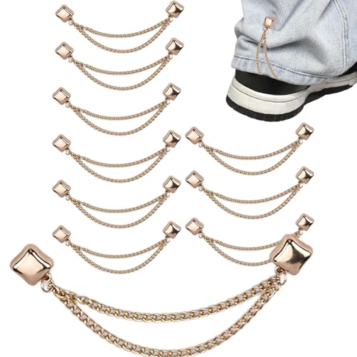 Hijab Magnets with Chain,10X Pinless Brooch Clothes Hijab Pins - Multi-Purpose Powerful Magnetic Buttons for Women - color: Gold