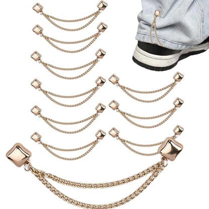 Hijab Magnets with Chain,10X Pinless Brooch Clothes Hijab Pins - Multi-Purpose Powerful Magnetic Buttons for Women - color: Gold