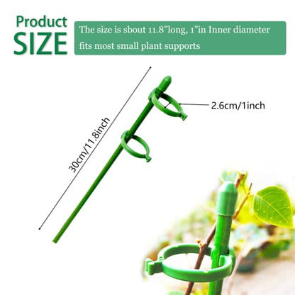 Belit 8 Pack Small Plant Support Plant Stakes, Adjustable Garden Single Stem Support Stake, Planter Support Ring for Orchid, Rose, Peony, Peppers and More, 12 inch - size: 11.8 Inch