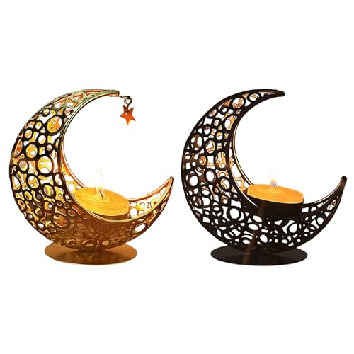 Elegant Moon Shaped Table Decor Metal Stand Soft Lighting for Couple Housewives and Interior Decor Enthusiasts Dining Table Decoration