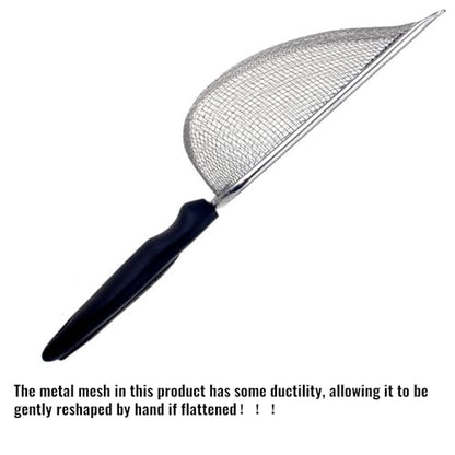 Cat Litter Scoop Stainless Steel Mesh Scooper Long Handle Deep Shovel Non-Stick Coated Metal Litter Scoop for Litter Box Kitten Pooper Lifter (Hole:3.8mm/Regular Cat Litter Scoop)