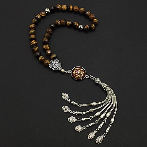 Design -Regal Collection Worry Beads - Prayer Beads Tesbih-Tasbih-Tasbeeh-Misbaha-Masbaha-Subha-Sebha-Sibha-Rosary (Regal 8mm- 33 Tiger Eye Stone Beads) - color: Regal 8mm- 33 Tiger Eye Stone Beads