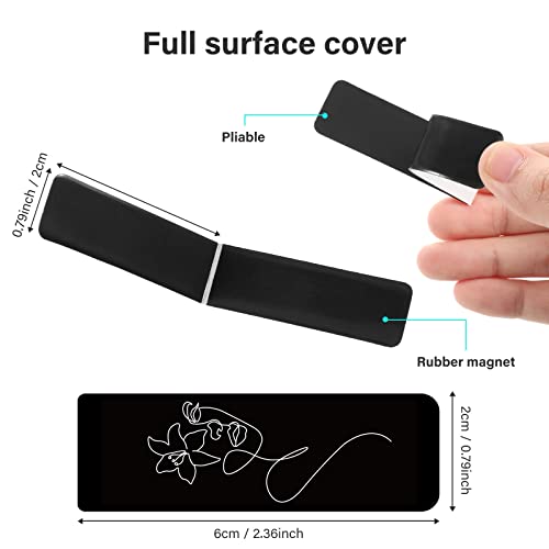 Outus 24 Pcs Minimalist Line Art Magnetic Bookmarks Female Face, Line