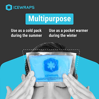ICEWRAPS Reusable Ice Packs Compact 3 x 5 in, Soft Cooling, Pack of 60 | Hot or Cold Use, Puncture Resistant, Ice Pack for Everyday Comfort, Multi Use Gel Design, FSA-HSA Eligible - size: 60 Packs