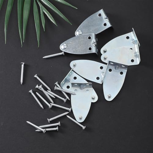 8 Pcs Hold Down Brackets Blinds Brackets Silver with Screws | Metal, Bottom Rail Holder, Replacements, Door Blind Bottom Rail Hold Clips, for Horizontal Shades, Windows Doors