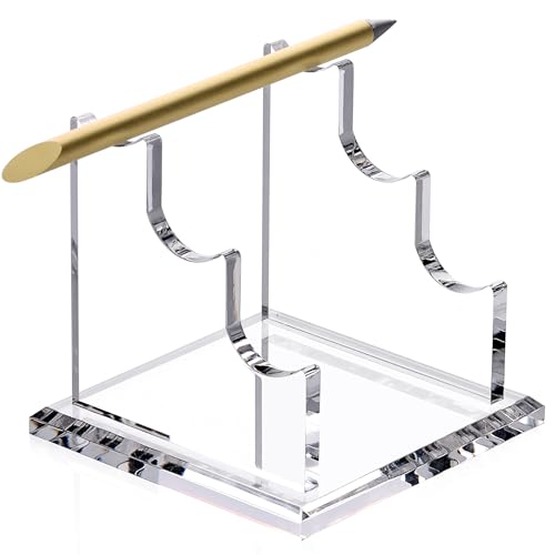 SANRUI 3 Tier Acrylic Pen Holder Display Stand, Clear Desk Pencil Rack | Shop Fountain Makeup Brush Rack,Ballpoint Pen Showholder,Paintbrush Drying Rack Organizer for Home School Office Or Store Use - style: 3 Tier