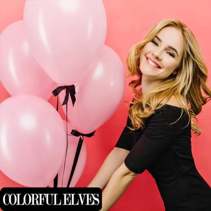 Latex Balloons 12 Inch 100 Pcs Helium Thicken Balloons Birthday Party Decorations（Pink） - color: Pink