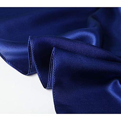 Glamorstar Satin Neck Scarf 6 Packs Square Handkerchief for Women - color: 6 Packs - Navy