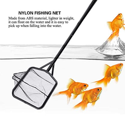 Aquarium Fish Net, Lightweight Nylon Aquarium Shrimp Net Fish Fishing Net Fish Net Mesh Fish Catching Mesh Tool with Plastic Handle - color: M