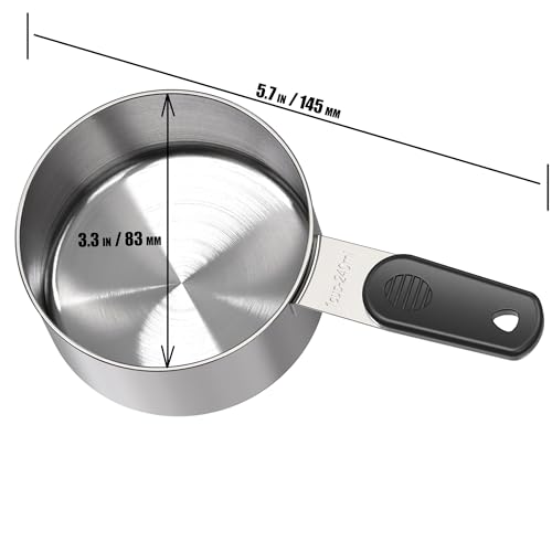1 Cup Magnetic Grips Stainless Steel Measuring Cup -1PCS - size: 1 cup