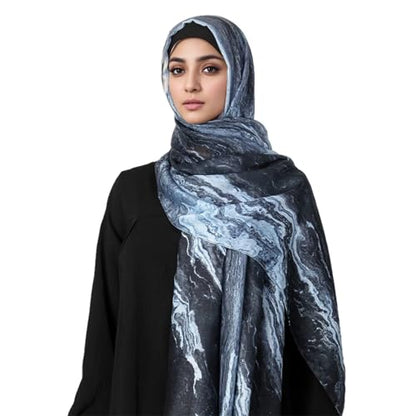 ZGMYC Watercolour Floral Printed Hijab Scarf for Women Soft Modal Cotton Instant Hijab Head Wraps Shawls Long Scarves - color: Color 25
