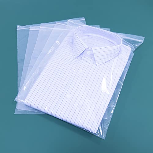 iMailer - 100 Count - 11" x 14" Large Zip Bags - 2 Mil Reclosable Zip Plastic Poly Bags with Lock Seal Zipper for Prints, Photos, Documents, Clothing, T-Shirt - size: 11" x 14"
