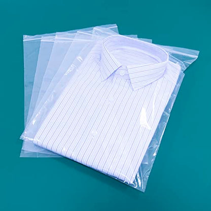 iMailer - 100 Count - 11" x 14" Large Zip Bags - 2 Mil Reclosable Zip Plastic Poly Bags with Lock Seal Zipper for Prints, Photos, Documents, Clothing, T-Shirt - size: 11" x 14"