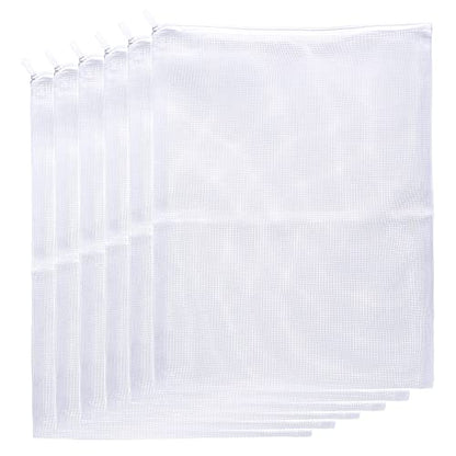 JIHAQUA Aquarium Filter Bags Large - Reusable Fish Tank Filter Media Mesh Bags with Plastic Zipper (14 x 18 inch (6 Pack)) - size: 14 x 18 inch (6 Pack)