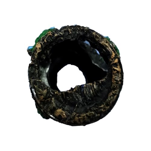 Fish Decorations for Tank Broken Barrel Design Artificial Ornament | Fish Aquarium Decor for Betta Shrimp Turtle Jellyfish Reptile Small Pets Freshwater Saltwater