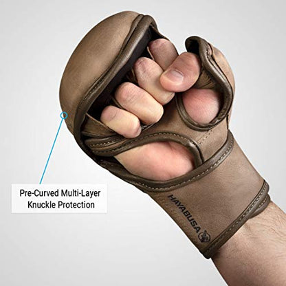Hayabusa T3 LX Leather 7oz MMA Sparring Training Gloves Men & Women - size: X-Large