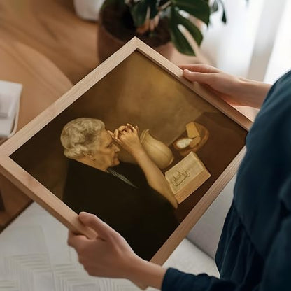 Poster Master 빈티지 기도하는 현명한 여성 성경 프린트 - 감사 포스터 - 무디 아트 - 남성 및 여성용 선물 - 거실 또는 주방을 위한 종교 기독교 장식 - 20.3 x 25.4cm(8 x 10인치) 프레임 없는 벽 아트 - color: 스타일-02, size: 8"L x 10"W