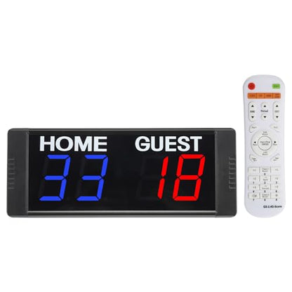 M METERXITY Scoreboard Score Keeper, Portable Scoreboard Count Clock Wall Clock with Remote Apply to Indoor Sports Gym Game