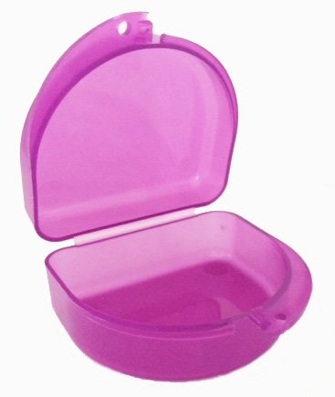 Purple Lacrosse Mouthguard Case Mouth Guard Retainer Case - Lacrosse Chick - color: Purple