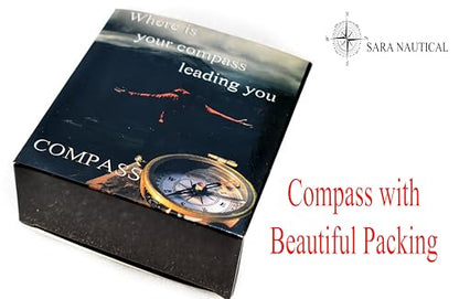 Be Strong and Courageous (Joshua 1:9) Brass Compass with wooden Box-Engraved Scripture Prayer Compass Religious Gift for Men & Women - Baptism, Confirmation, Communion Compass for Boys Graduation Gift - style: #1 Be Strong and Courageous Compass (Joshua 1