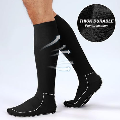 XZQTIVE Soccer Shin Guards with Shin Sleeves and Soccer Socks, Football Shin Pads Set for Kids Youth and Adult - color: black, size: L(Youth/Adult)